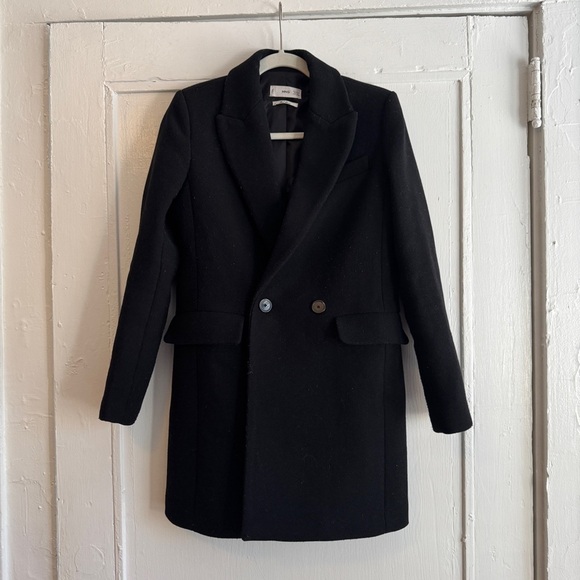 Mango Jackets & Blazers - Mango Black Wool Blazer Coat Size Small